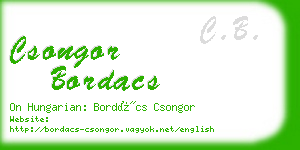 csongor bordacs business card